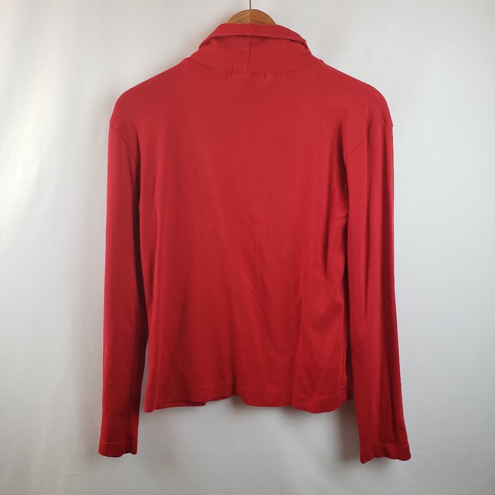 Zena Essentials Womens Long Sleeve Turtleneck Red - Picture 4 of 5